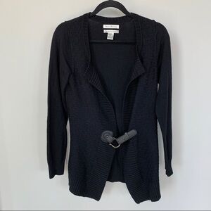 Susan Bristol Merino Wool Blend Black Sweater Sz L